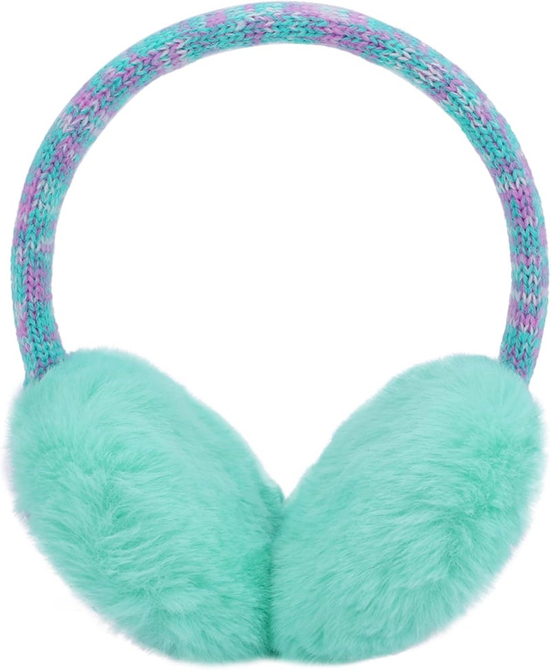 Ztl Kids Knit Earmuffs Winter Outdoor Plush Ear Warmers for Boys Girls 4-16 Years - Image 2
